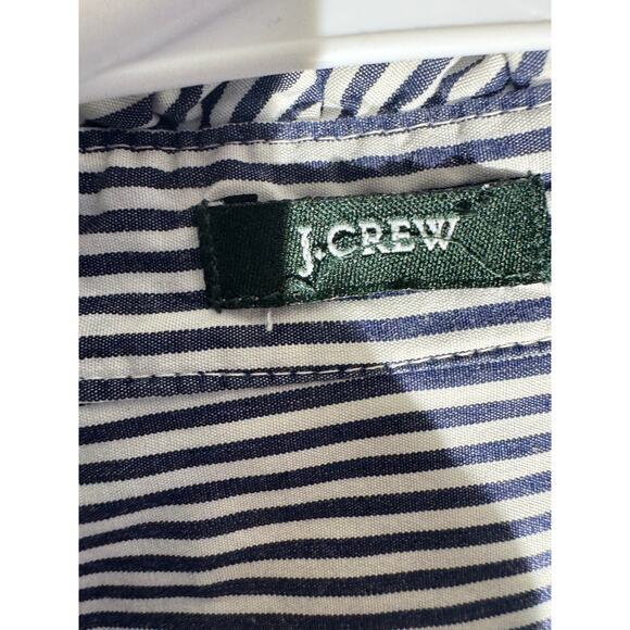 J.Crew Navy & White Vertical Stripe Button-Up Blouse-Small - Picture 2 of 6